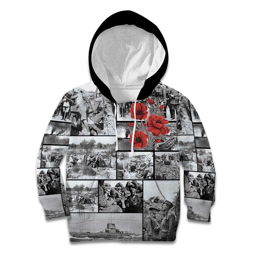 ANZAC Day Gallipoli Campaign Kid Hoodie To The End They Remain