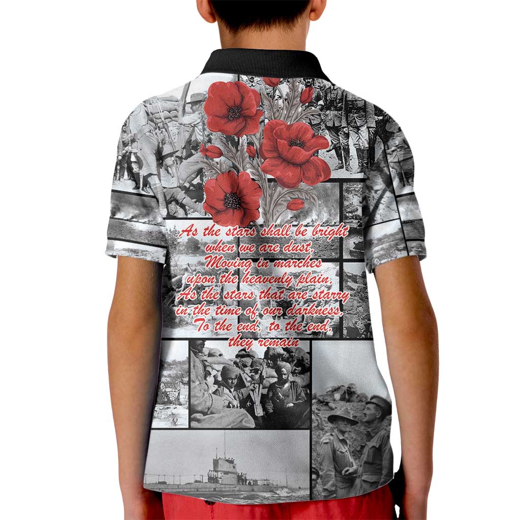 ANZAC Day Gallipoli Campaign Kid Polo Shirt To The End They Remain