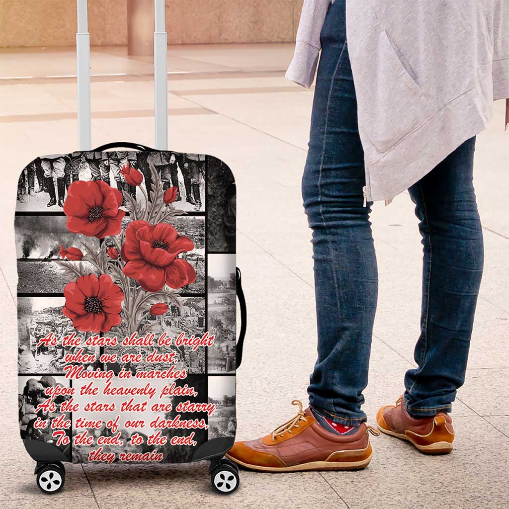ANZAC Day Gallipoli Campaign Luggage Cover To The End They Remain