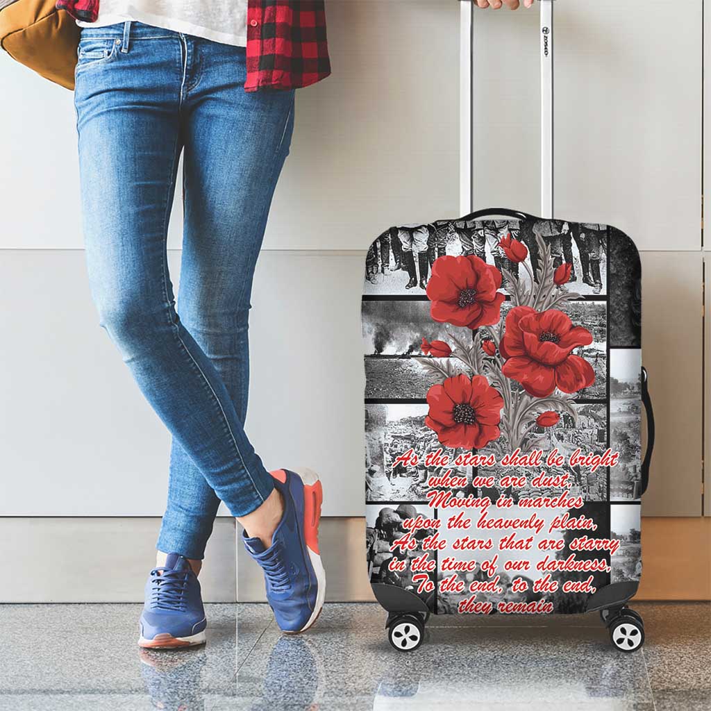 ANZAC Day Gallipoli Campaign Luggage Cover To The End They Remain