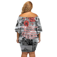 ANZAC Day Gallipoli Campaign Off Shoulder Short Dress To The End They Remain