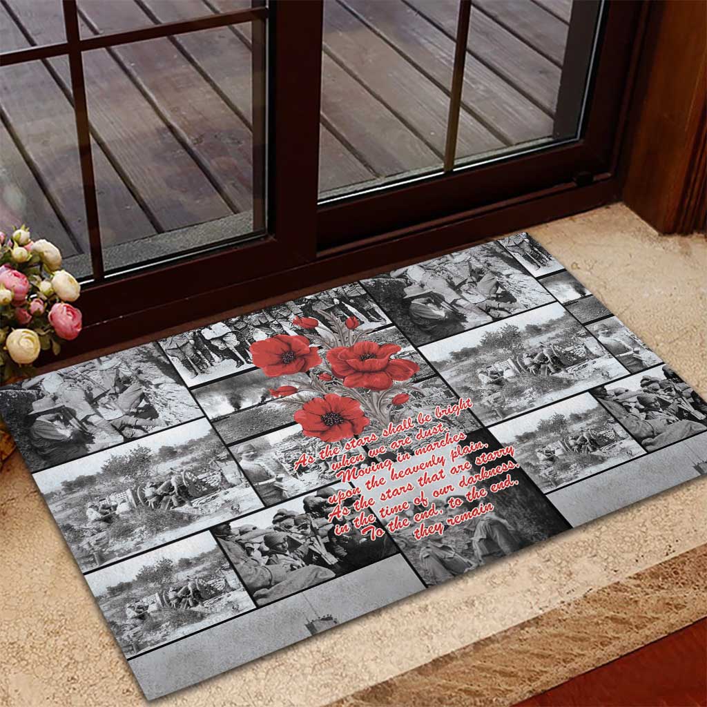 ANZAC Day Gallipoli Campaign Rubber Doormat To The End They Remain