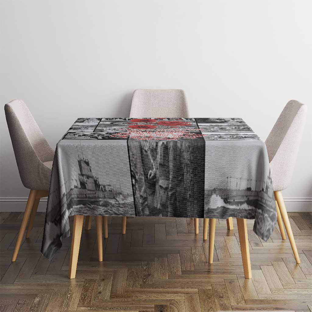 ANZAC Day Gallipoli Campaign Tablecloth To The End They Remain