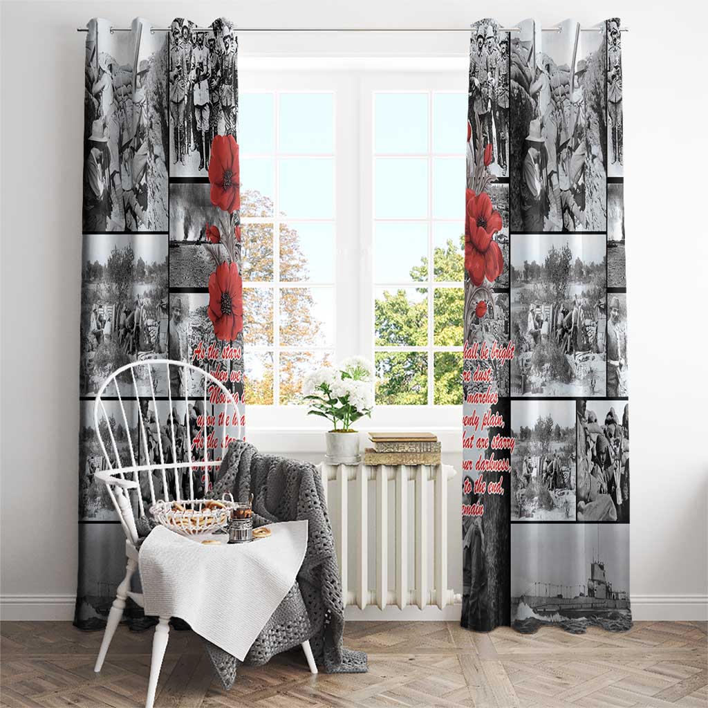 ANZAC Day Gallipoli Campaign Window Curtain To The End They Remain