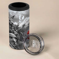 Black ANZAC Day The Battle of Lone Pine 4 in 1 Can Cooler Tumbler Kiwi-Kangaroo Soldier Lest We Forget LT9 - Polynesian Pride