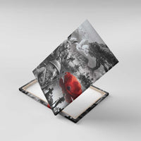 Black ANZAC Day The Battle of Lone Pine Canvas Wall Art Kiwi-Kangaroo Soldier Lest We Forget