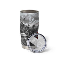 Black ANZAC Day The Battle of Lone Pine Tumbler Cup Kiwi-Kangaroo Soldier Lest We Forget LT9 - Polynesian Pride