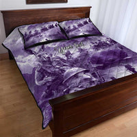 Purple ANZAC Day The Battle of Lone Pine Quilt Bed Set Kiwi-Kangaroo Soldier Lest We Forget