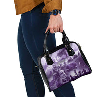 Purple ANZAC Day The Battle of Lone Pine Shoulder Handbag Kiwi-Kangaroo Soldier Lest We Forget