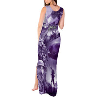 Purple ANZAC Day The Battle of Lone Pine Tank Maxi Dress Kiwi-Kangaroo Soldier Lest We Forget