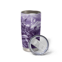Purple ANZAC Day The Battle of Lone Pine Tumbler Cup Kiwi-Kangaroo Soldier Lest We Forget LT9 - Polynesian Pride
