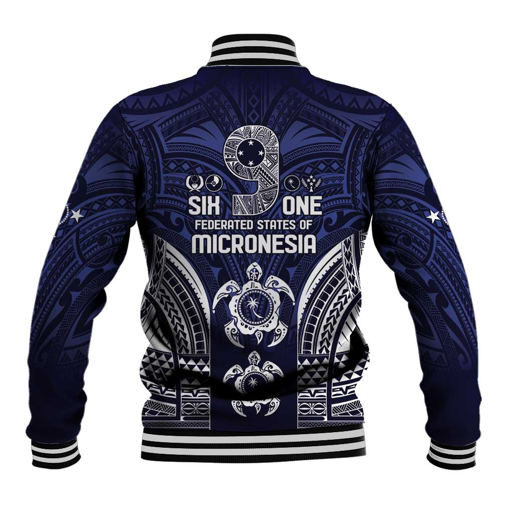 FSM Chuuk States Baseball Jacket Micronesia Six 9 One Polynesian Tribal Pattern LT9 - Polynesian Pride
