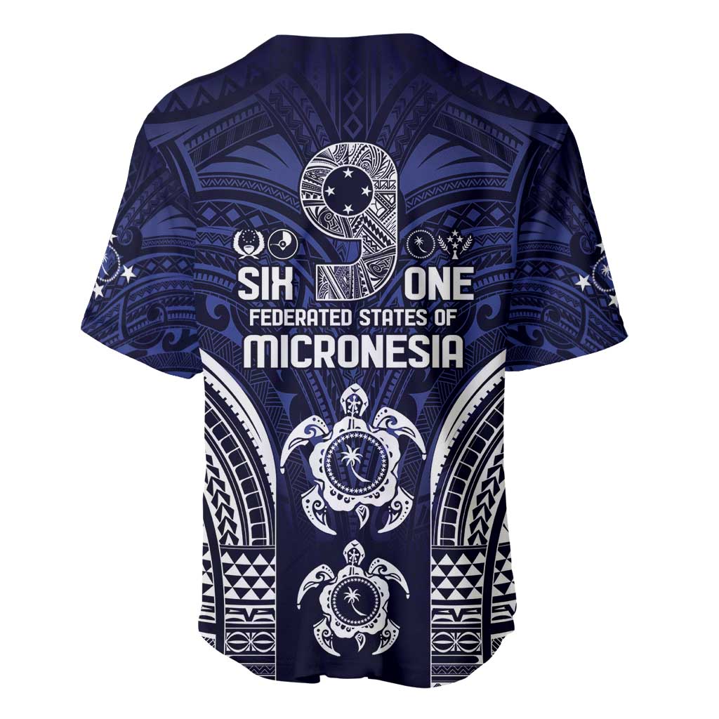 FSM Chuuk States Baseball Jersey Micronesia Six 9 One Polynesian Tribal Pattern LT9 - Polynesian Pride