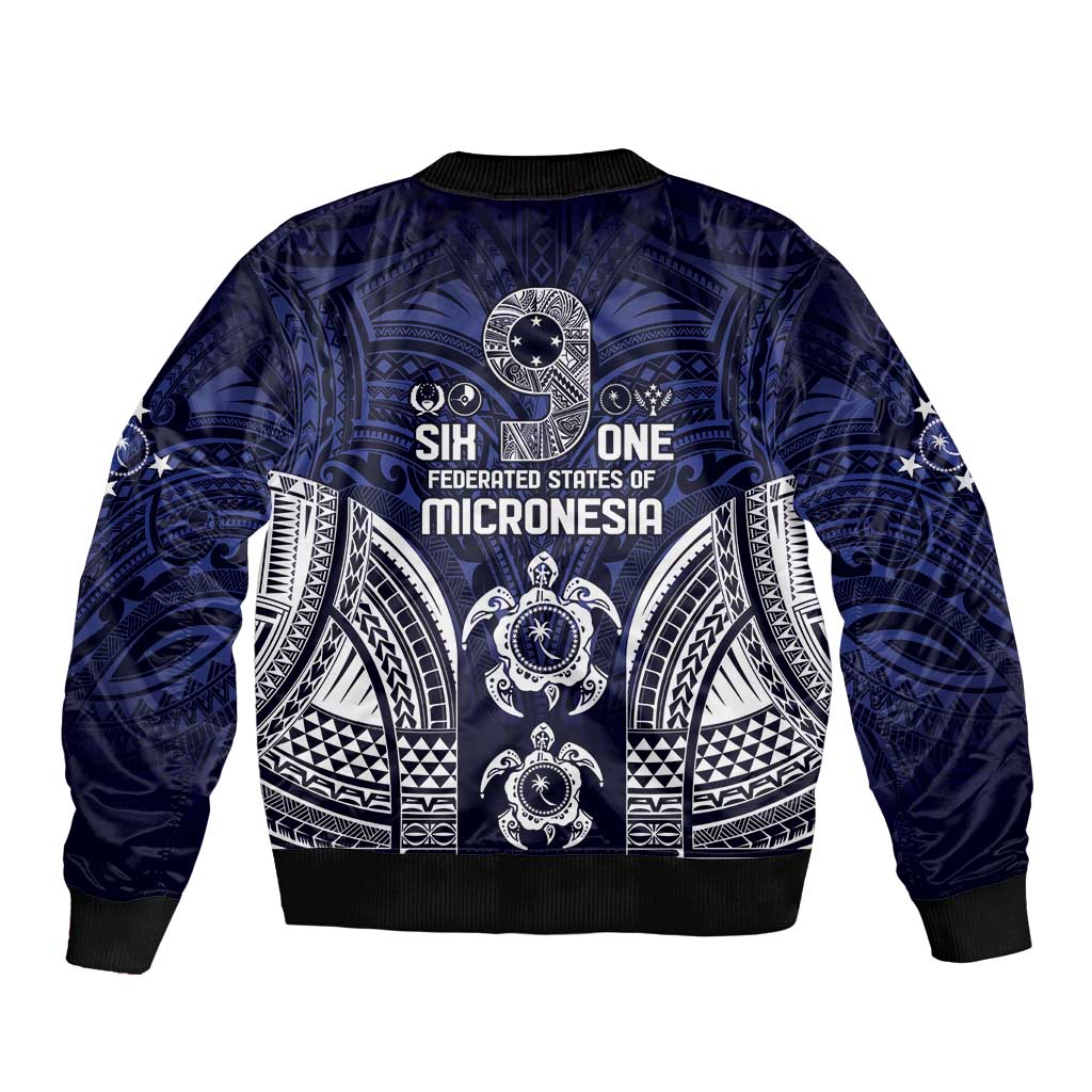 FSM Chuuk States Bomber Jacket Micronesia Six 9 One Polynesian Tribal Pattern LT9 - Polynesian Pride
