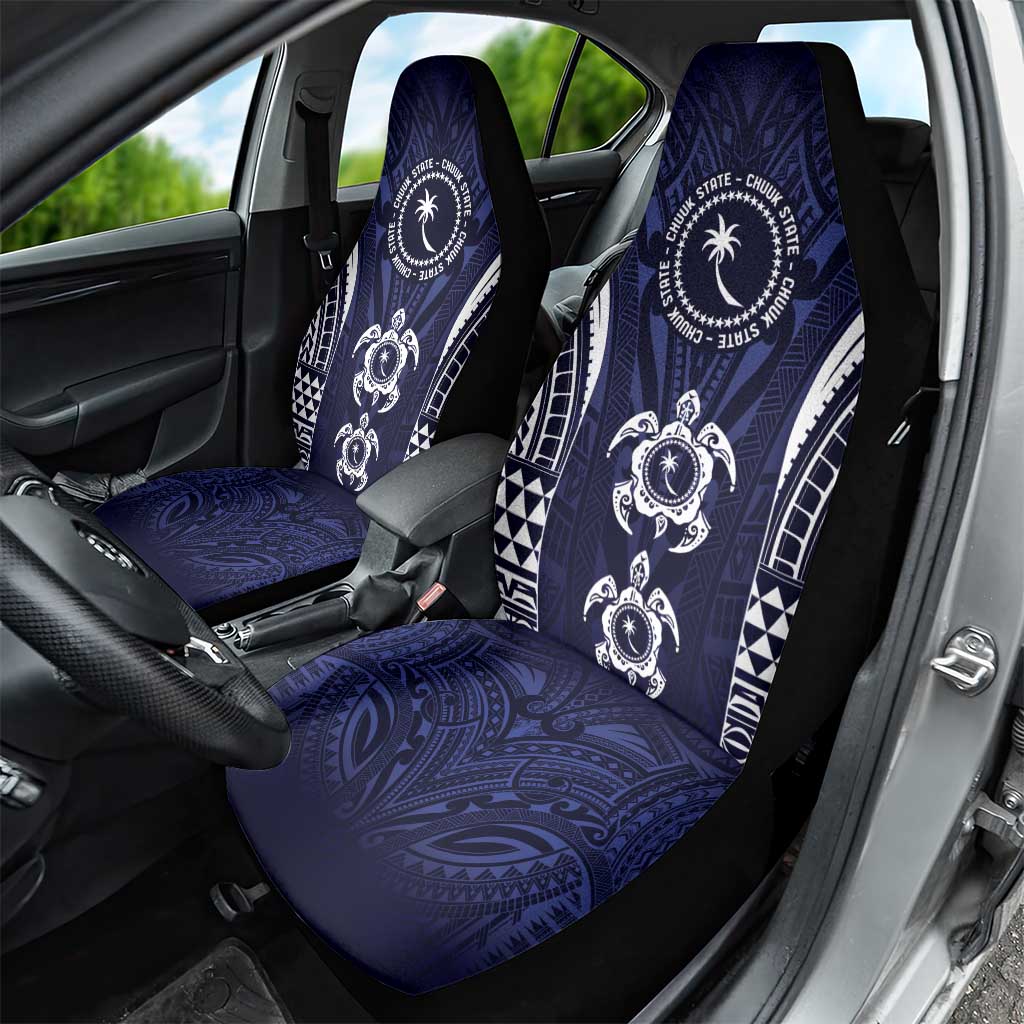 FSM Chuuk States Car Seat Cover Micronesia Six 9 One Polynesian Tribal Pattern