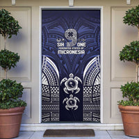 FSM Chuuk States Door Cover Micronesia Six 9 One Polynesian Tribal Pattern - Polynesian Pride