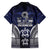 FSM Chuuk States Family Matching Off Shoulder Short Dress and Hawaiian Shirt Micronesia Six 9 One Polynesian Tribal Pattern