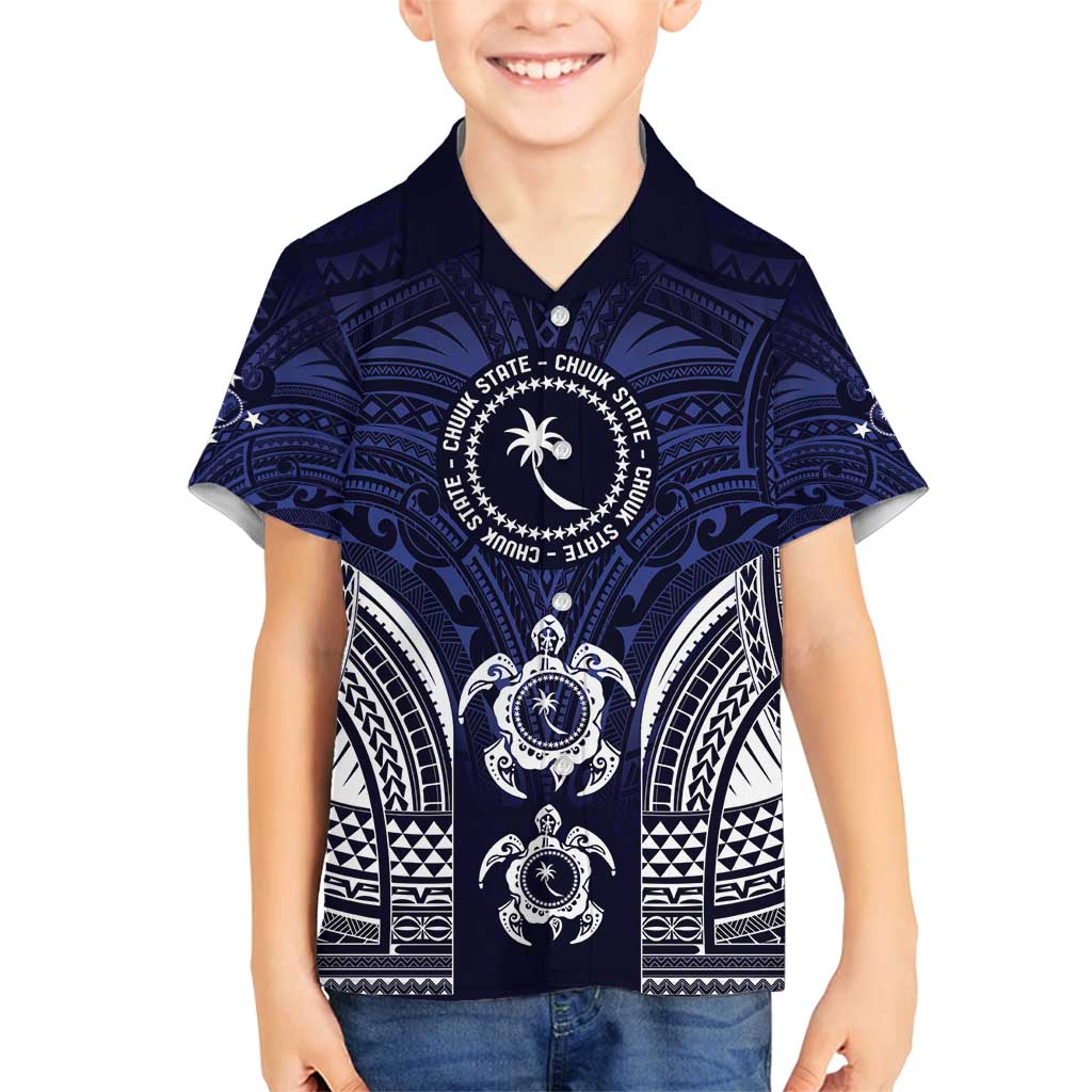 FSM Chuuk States Family Matching Puletasi and Hawaiian Shirt Micronesia Six 9 One Polynesian Tribal Pattern