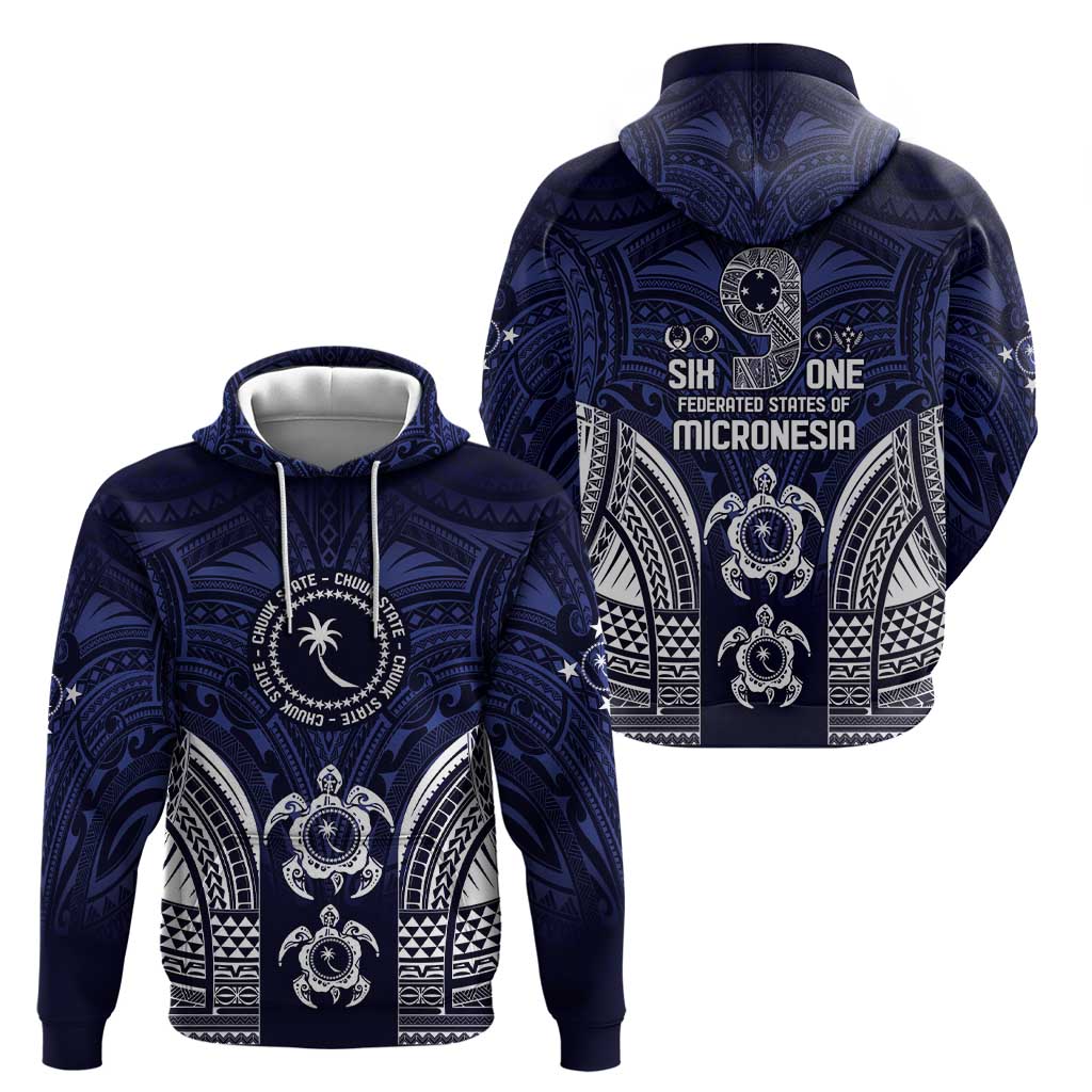 FSM Chuuk States Hoodie Micronesia Six 9 One Polynesian Tribal Pattern LT9 - Polynesian Pride