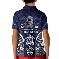 FSM Chuuk States Kid Polo Shirt Micronesia Six 9 One Polynesian Tribal Pattern LT9 - Polynesian Pride