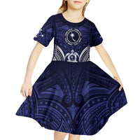 FSM Chuuk States Kid Short Sleeve Dress Micronesia Six 9 One Polynesian Tribal Pattern LT9 - Polynesian Pride