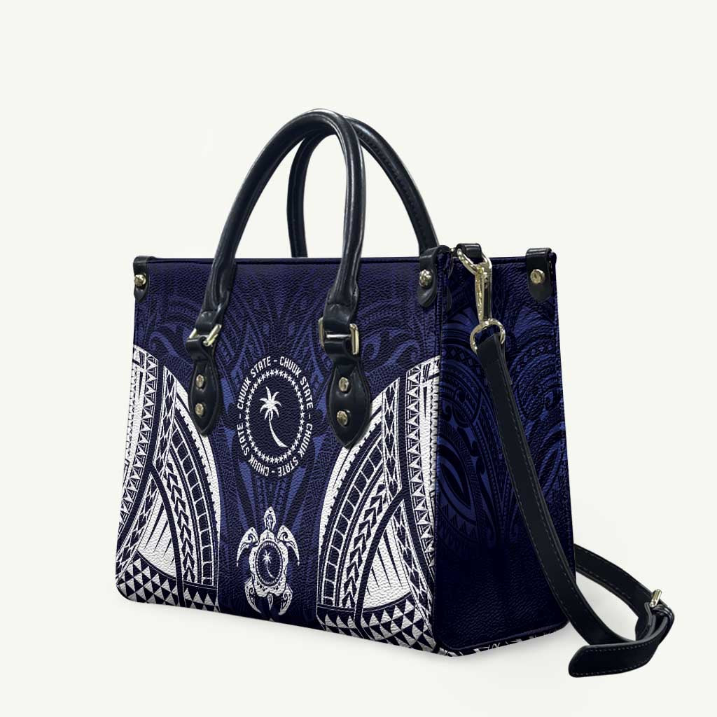 FSM Chuuk States Leather Bag Micronesia Six 9 One Polynesian Tribal Pattern - Polynesian Pride