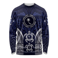 FSM Chuuk States Long Sleeve Shirt Micronesia Six 9 One Polynesian Tribal Pattern LT9 Unisex Blue - Polynesian Pride