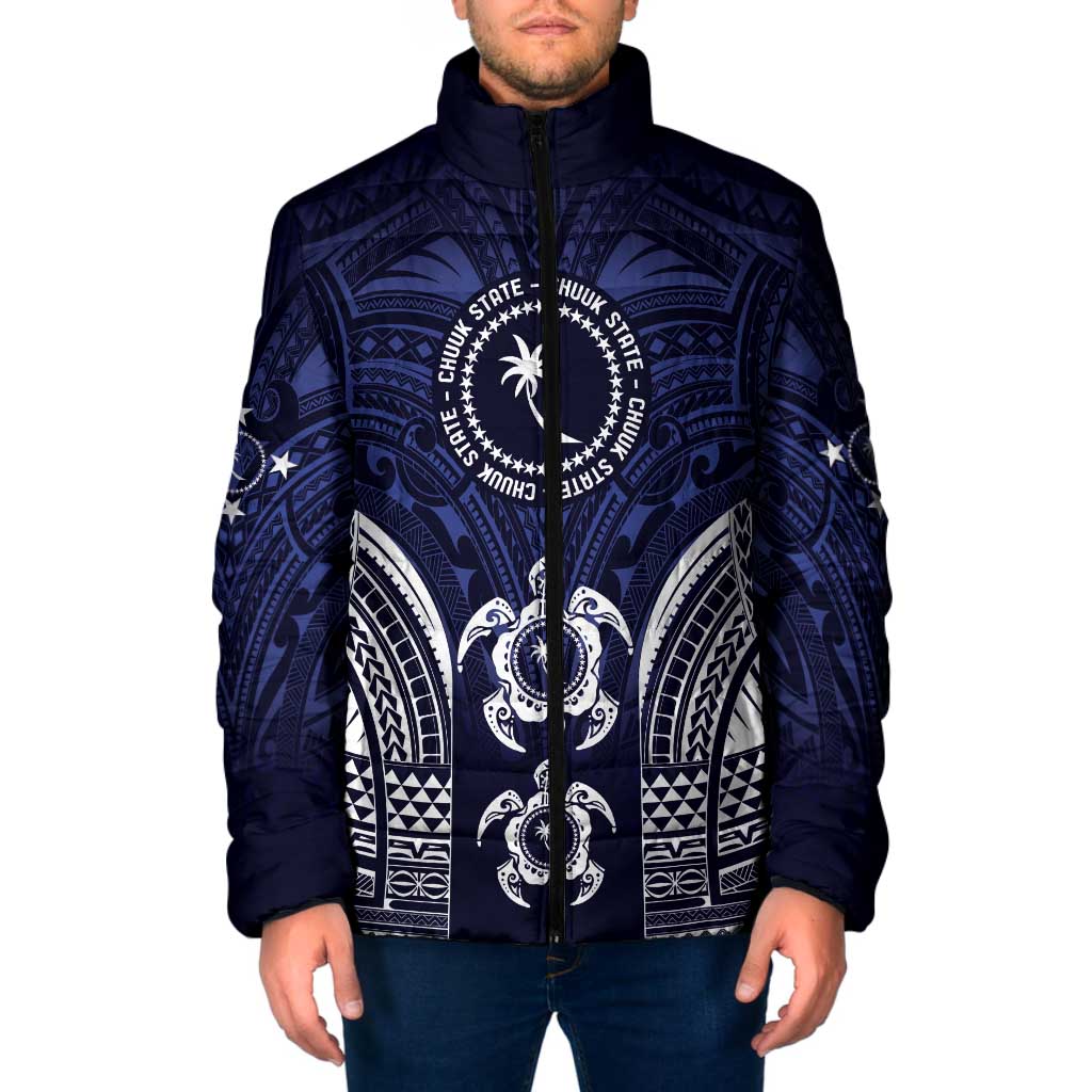 FSM Chuuk States Padded Jacket Micronesia Six 9 One Polynesian Tribal Pattern - Polynesian Pride