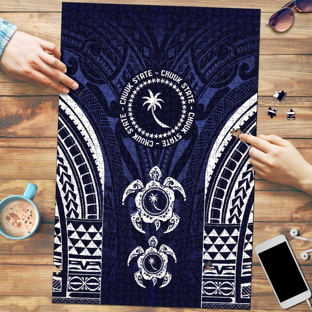 FSM Chuuk States Puzzle Micronesia Six 9 One Polynesian Tribal Pattern - Polynesian Pride