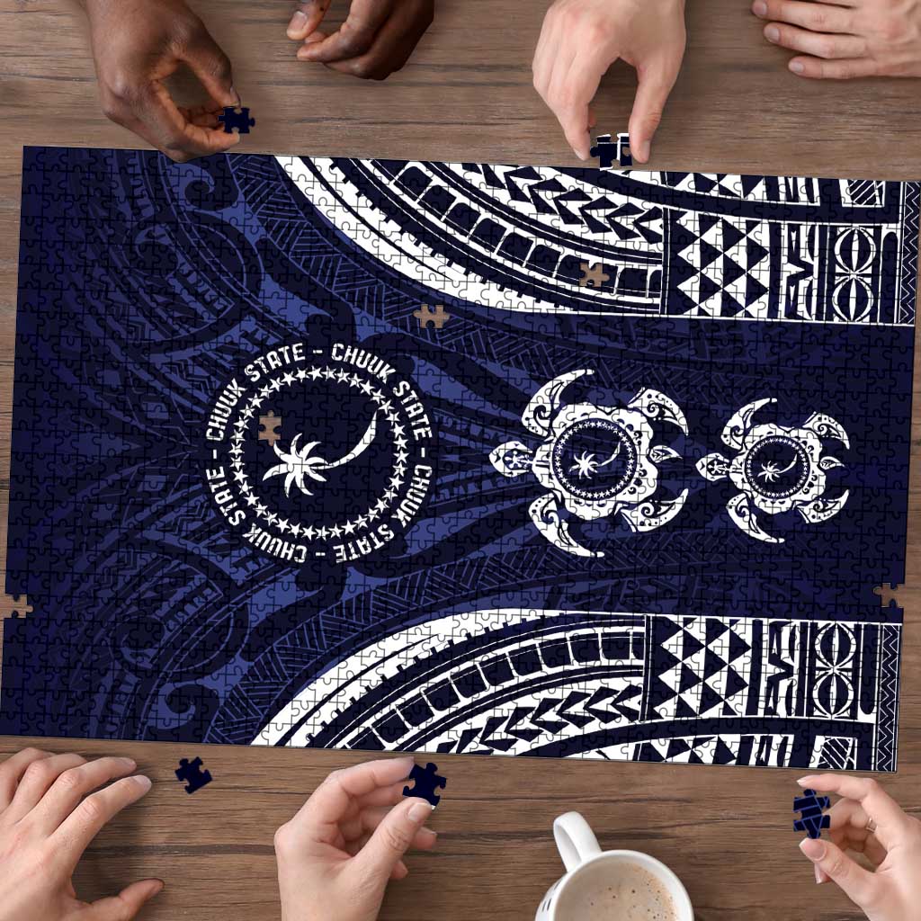 FSM Chuuk States Puzzle Micronesia Six 9 One Polynesian Tribal Pattern - Polynesian Pride