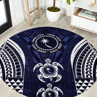 FSM Chuuk States Round Carpet Micronesia Six 9 One Polynesian Tribal Pattern