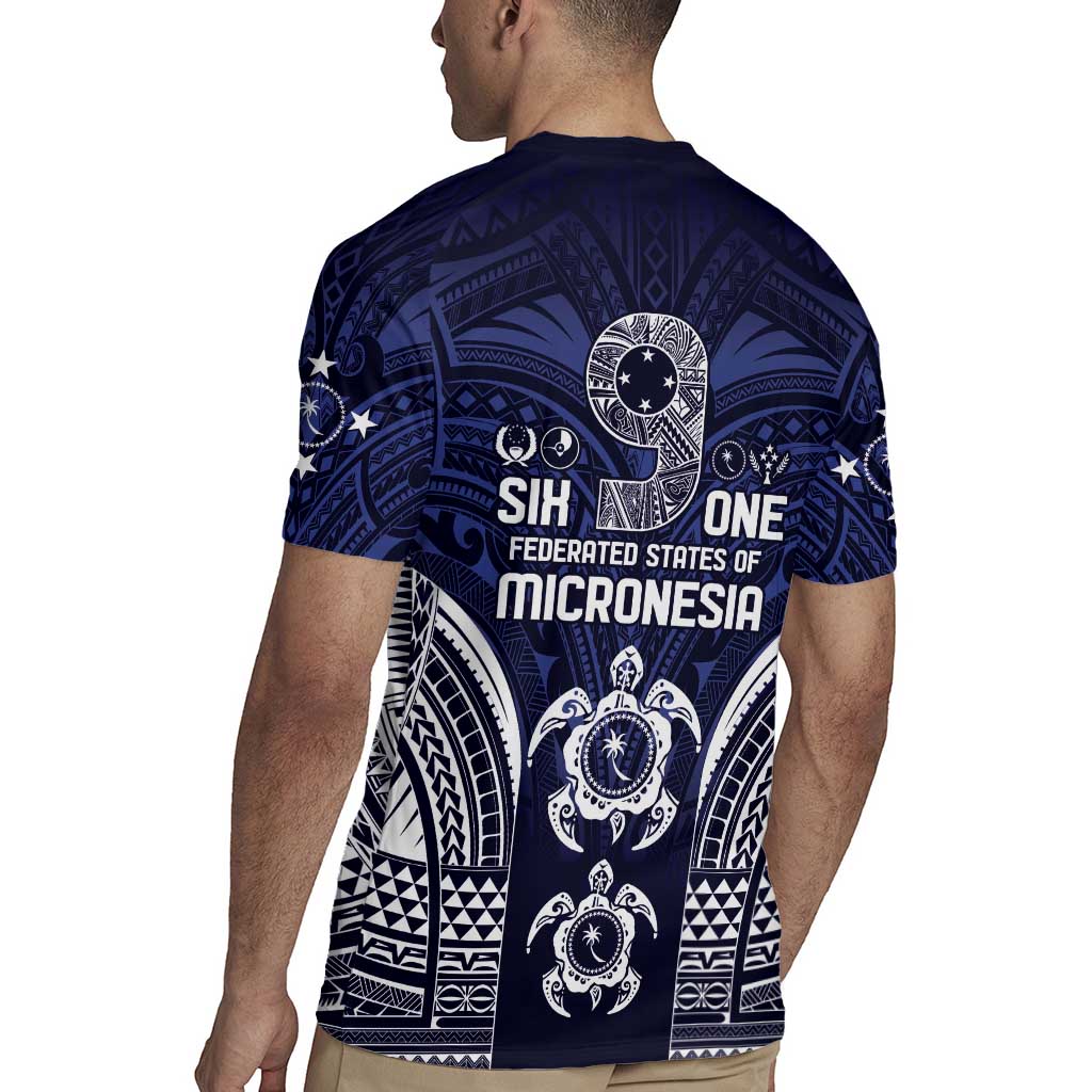 FSM Chuuk States Rugby Jersey Micronesia Six 9 One Polynesian Tribal Pattern