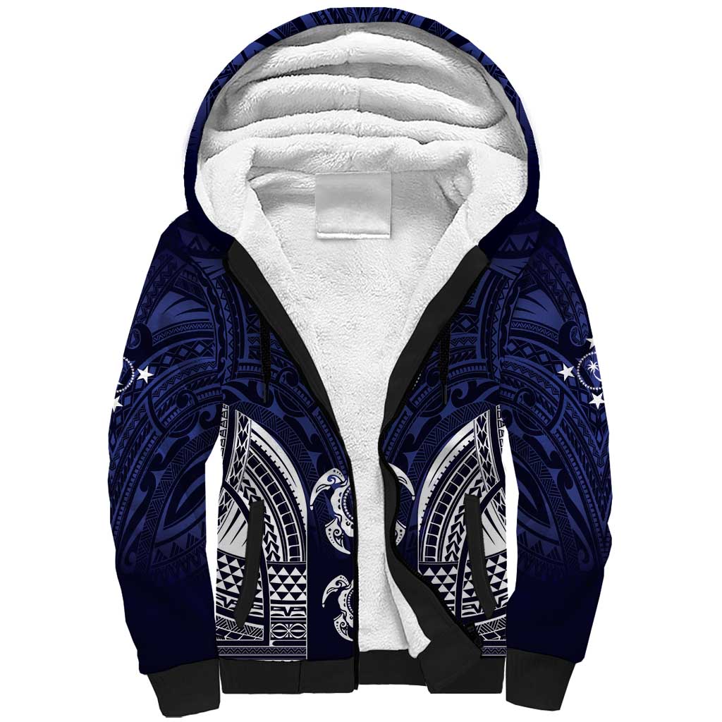 FSM Chuuk States Sherpa Hoodie Micronesia Six 9 One Polynesian Tribal Pattern LT9 Unisex Blue - Polynesian Pride