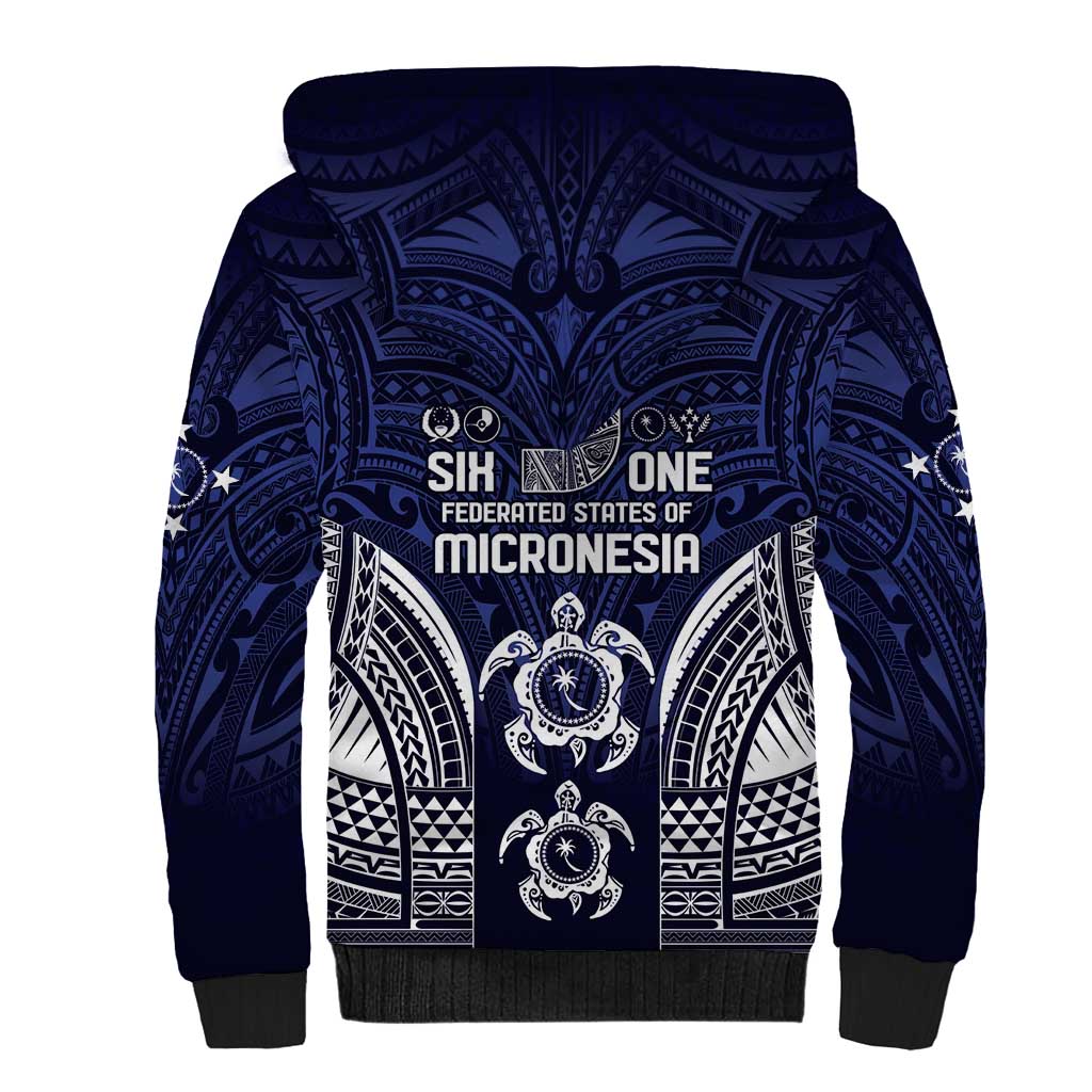 FSM Chuuk States Sherpa Hoodie Micronesia Six 9 One Polynesian Tribal Pattern LT9 - Polynesian Pride