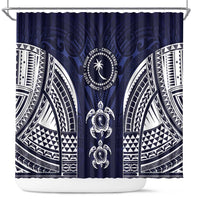 FSM Chuuk States Shower Curtain Micronesia Six 9 One Polynesian Tribal Pattern