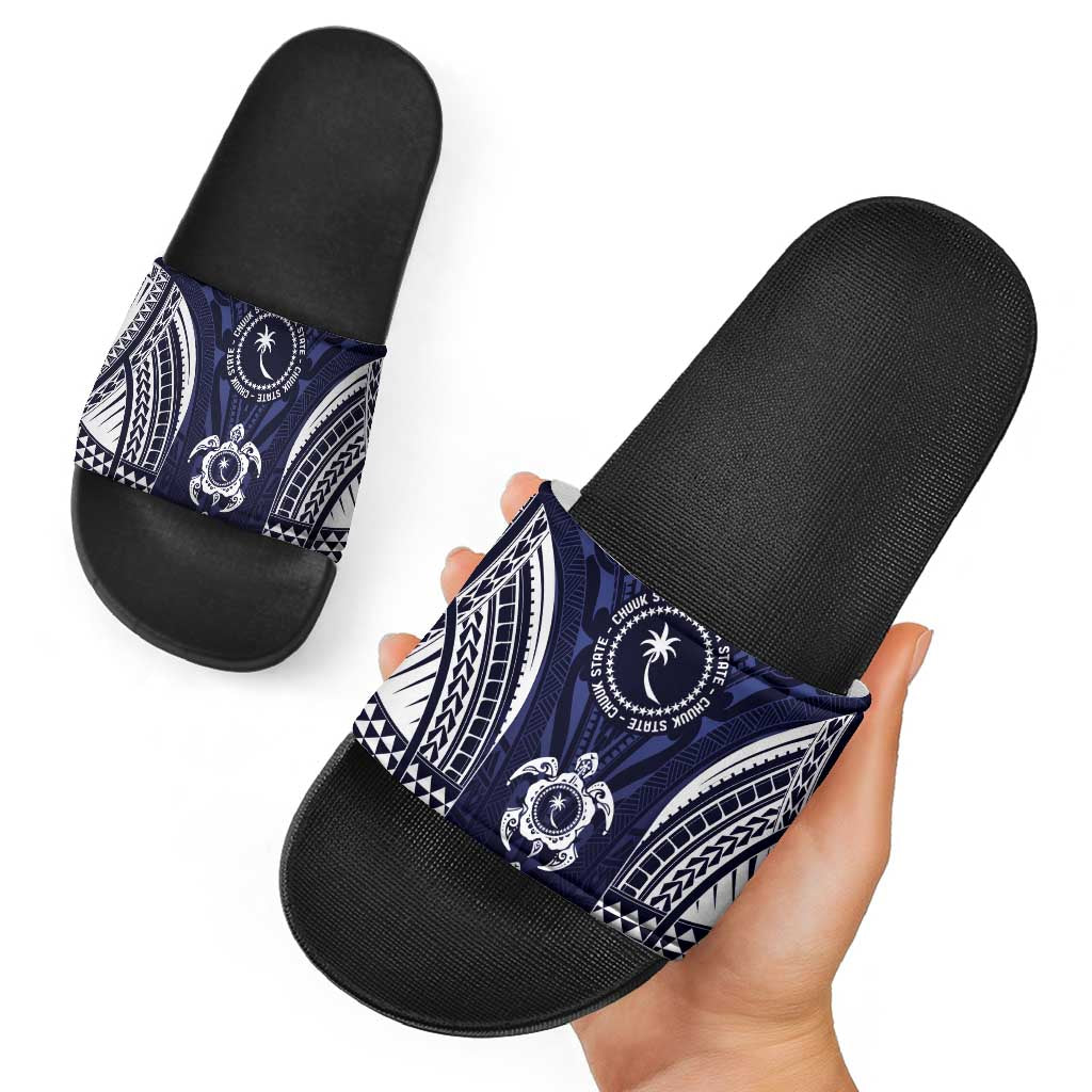FSM Chuuk States Slide Sandals Micronesia Six 9 One Polynesian Tribal Pattern - Polynesian Pride