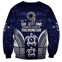 FSM Chuuk States Sweatshirt Micronesia Six 9 One Polynesian Tribal Pattern LT9 - Polynesian Pride