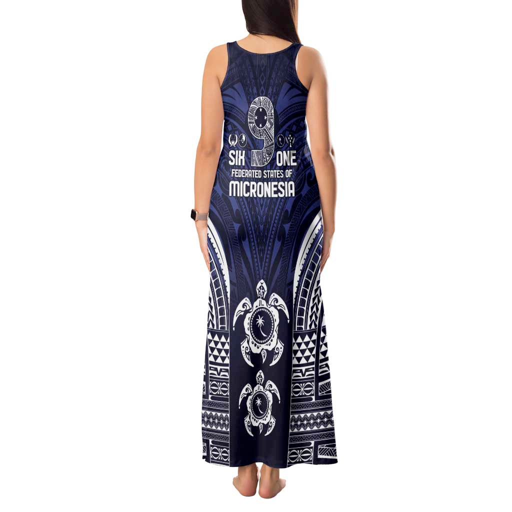 FSM Chuuk States Tank Maxi Dress Micronesia Six 9 One Polynesian Tribal Pattern