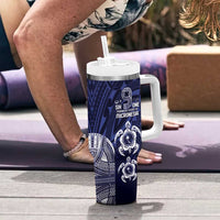 FSM Chuuk States Tumbler With Handle Micronesia Six 9 One Polynesian Tribal Pattern