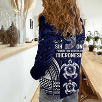 FSM Chuuk States Women Casual Shirt Micronesia Six 9 One Polynesian Tribal Pattern LT9 - Polynesian Pride