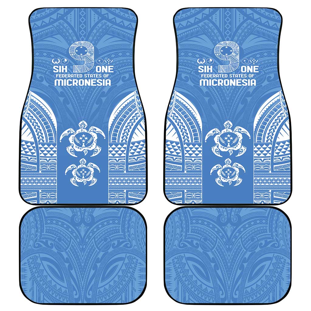 FSM Kosrae States Car Mats Micronesia Six 9 One Polynesian Tribal Pattern