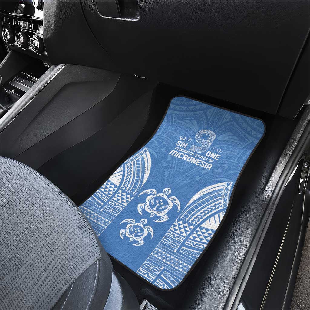 FSM Kosrae States Car Mats Micronesia Six 9 One Polynesian Tribal Pattern