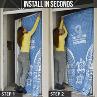 FSM Kosrae States Door Cover Micronesia Six 9 One Polynesian Tribal Pattern - Polynesian Pride