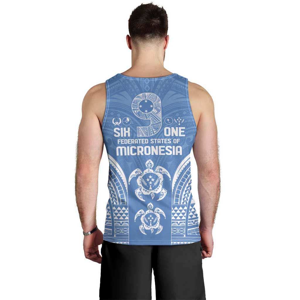 FSM Kosrae States Men Tank Top Micronesia Six 9 One Polynesian Tribal Pattern