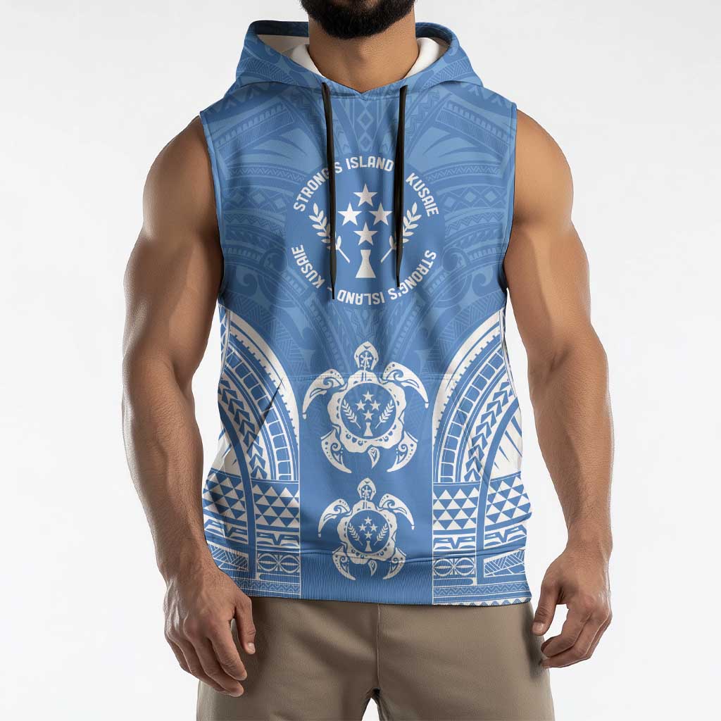 FSM Kosrae States Sleeveless Hoodie Micronesia Six 9 One Polynesian Tribal Pattern - Polynesian Pride