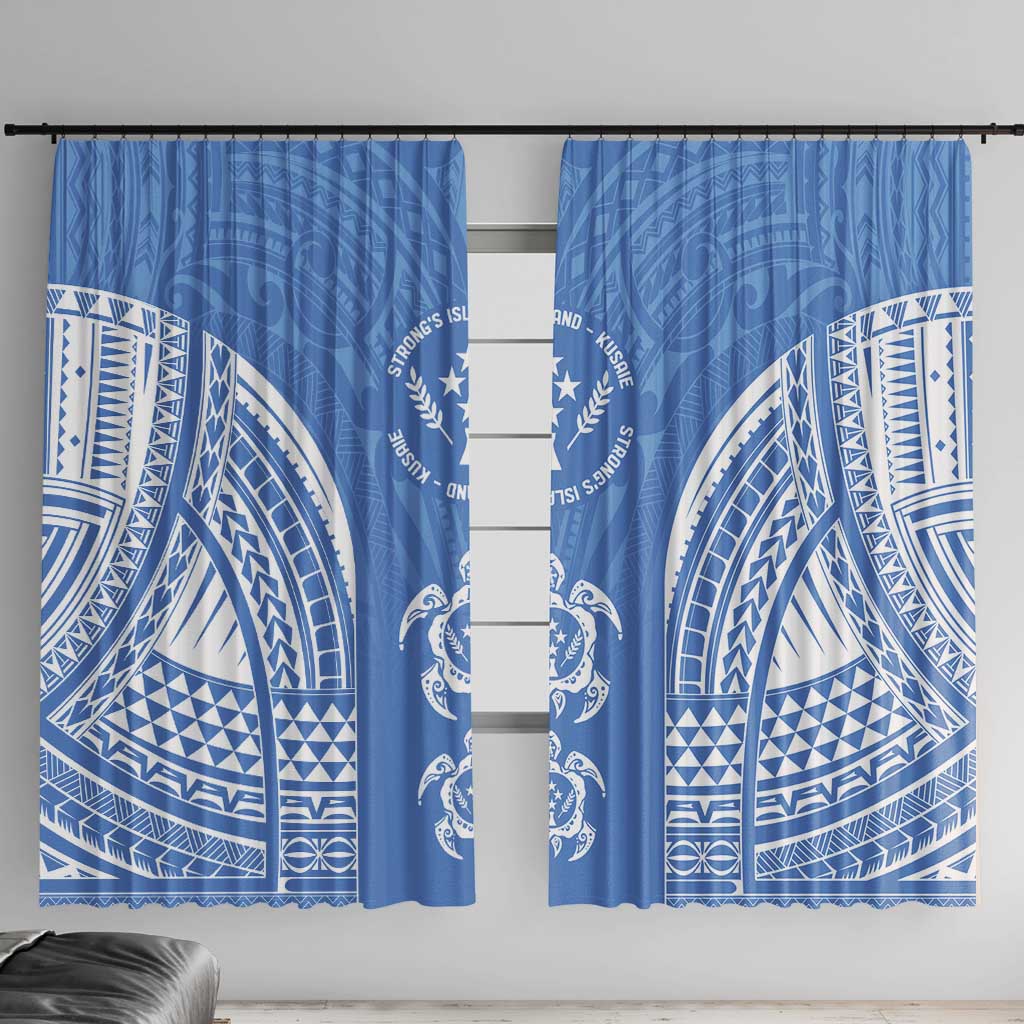 FSM Kosrae States Window Curtain Micronesia Six 9 One Polynesian Tribal Pattern