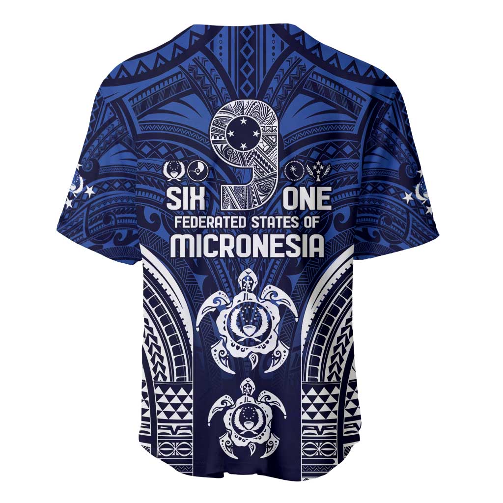 FSM Pohnpei States Baseball Jersey Micronesia Six 9 One Polynesian Tribal Pattern LT9 - Polynesian Pride