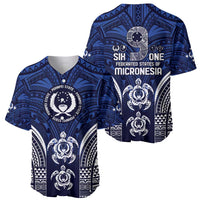 FSM Pohnpei States Baseball Jersey Micronesia Six 9 One Polynesian Tribal Pattern LT9 - Polynesian Pride