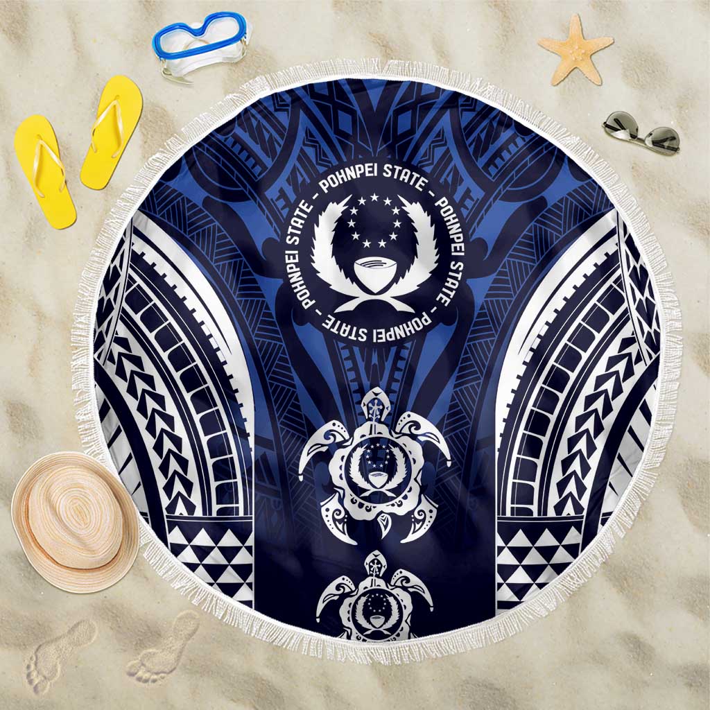FSM Pohnpei States Beach Blanket Micronesia Six 9 One Polynesian Tribal Pattern LT9 One Size 150cm Blue - Polynesian Pride
