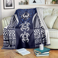 FSM Pohnpei States Blanket Micronesia Six 9 One Polynesian Tribal Pattern LT9 Blue - Polynesian Pride